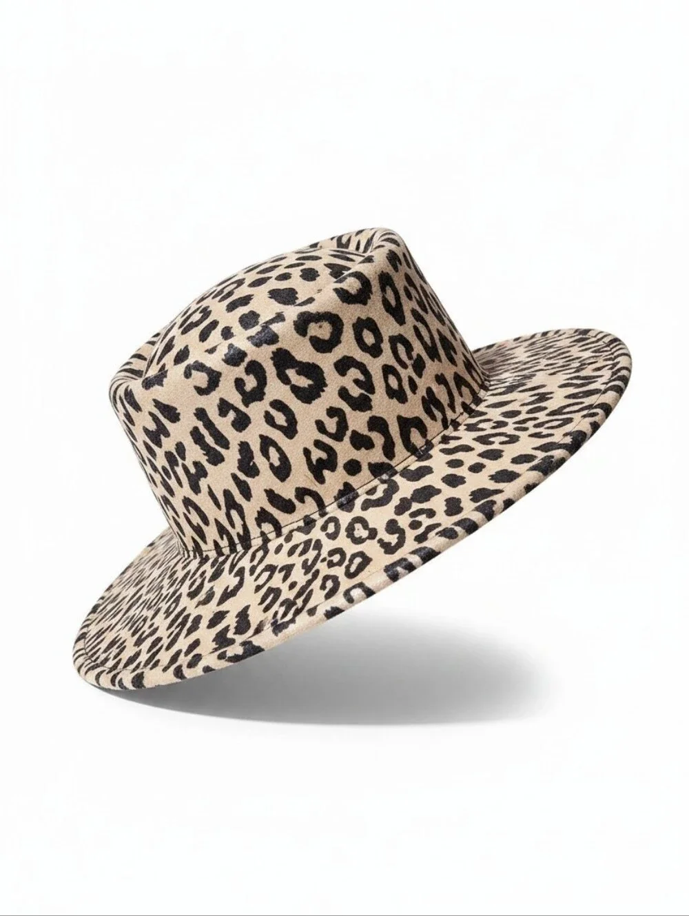 Womens Animal Print Fedora Hat. Nwt